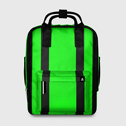 Рюкзак женский Color black and green stripes, цвет: 3D-принт