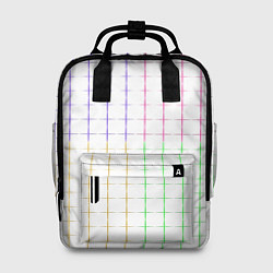 Рюкзак женский Color white multicolored stripes, цвет: 3D-принт