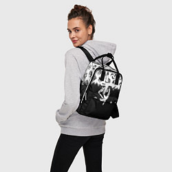 Рюкзак женский Doom черно белые аниме, цвет: 3D-принт — фото 2