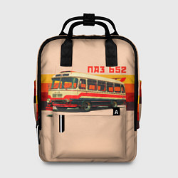 Рюкзак женский ПАЗ 652 ретро автобус поп-арт, цвет: 3D-принт