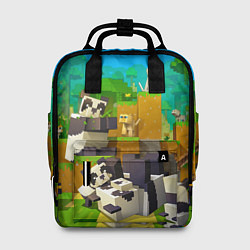Женский рюкзак Майнкрафт - панды
