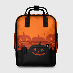 Рюкзак женский Хэллоуин счастливые тыквы, цвет: 3D-принт