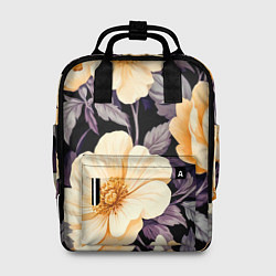 Рюкзак женский Крупные жёлтые цветы, цвет: 3D-принт