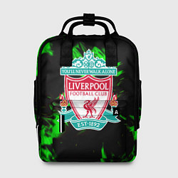 Женский рюкзак Liverpool зеленый огонь текстура