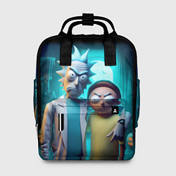 Женский рюкзак Rick with Morty - halloween night