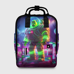 Женский рюкзак Космонавт Шрук в неоновом скафандре на загадочной