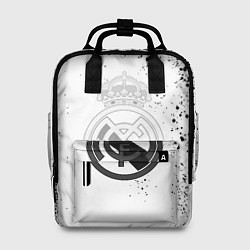 Женский рюкзак Реал Мадрид черно белые краски