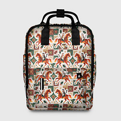 Женский рюкзак Винтажные коты всадники на лошади