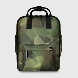 Рюкзак женский Полигональный камуфляж, цвет: 3D-принт