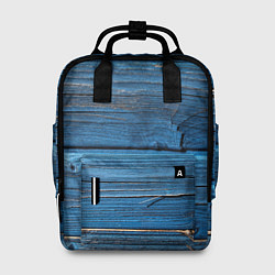 Рюкзак женский Голубые доски, цвет: 3D-принт