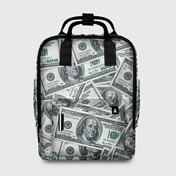 Рюкзак женский Банкноты, цвет: 3D-принт