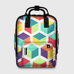 Рюкзак женский 3D кубы, цвет: 3D-принт