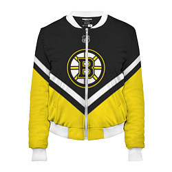 Бомбер женский NHL: Boston Bruins, цвет: 3D-белый