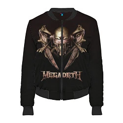 Бомбер женский Megadeth, цвет: 3D-черный