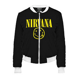 Бомбер женский Nirvana Rock, цвет: 3D-белый