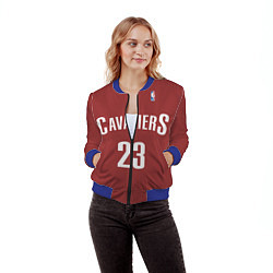 Бомбер женский Cavaliers Cleveland 23: Red, цвет: 3D-синий — фото 2