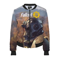Бомбер женский Fallout 76, цвет: 3D-черный