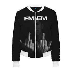 Бомбер женский EMINEM, цвет: 3D-белый