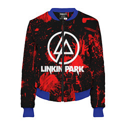 Бомбер женский Linkin Park, цвет: 3D-синий