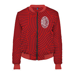 Бомбер женский AC Milan отпечатки, цвет: 3D-красный