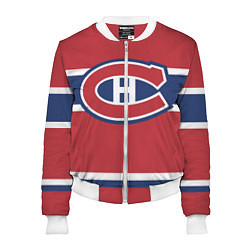 Бомбер женский Montreal Canadiens, цвет: 3D-белый