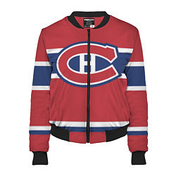 Бомбер женский Montreal Canadiens, цвет: 3D-черный