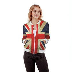 Бомбер женский Великобритания, цвет: 3D-белый — фото 2