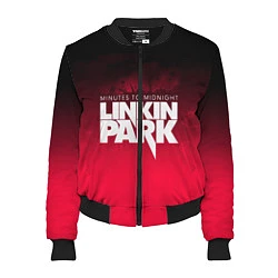 Бомбер женский Linkin Park: Minutes to midnight, цвет: 3D-черный