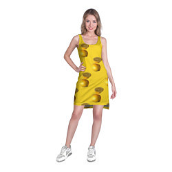 Туника женская Летние лимоны, цвет: 3D-принт — фото 2