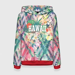 Толстовка-худи женская Hawaii Summer, цвет: 3D-красный