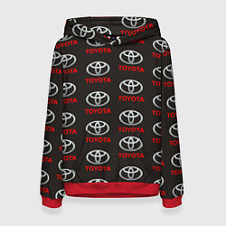 Толстовка-худи женская Toyota, цвет: 3D-красный