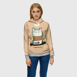 Толстовка-худи женская Catpuccino, цвет: 3D-меланж — фото 2
