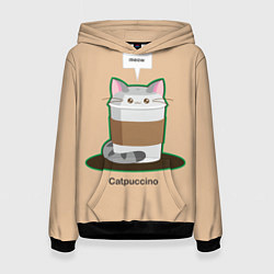 Толстовка-худи женская Catpuccino, цвет: 3D-черный