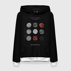 Толстовка-худи женская Twenty one pilots: Blurrveace, цвет: 3D-белый