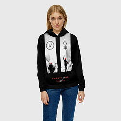 Толстовка-худи женская Twenty One Pilots: Lines, цвет: 3D-черный — фото 2