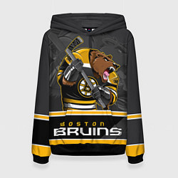Толстовка-худи женская Boston Bruins, цвет: 3D-черный