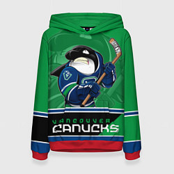 Толстовка-худи женская Vancouver Canucks, цвет: 3D-красный