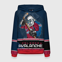 Толстовка-худи женская Colorado Avalanche, цвет: 3D-красный