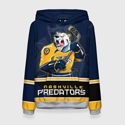 Толстовка-худи женская Nashville Predators, цвет: 3D-меланж