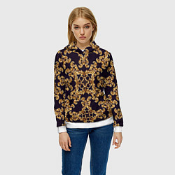 Толстовка-худи женская Style, цвет: 3D-белый — фото 2