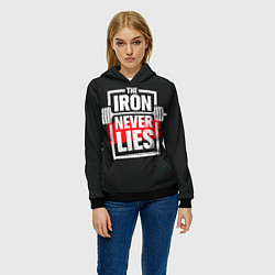 Толстовка-худи женская The iron never lies, цвет: 3D-черный — фото 2