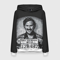 Толстовка-худи женская Pablo Escobar: Smile, цвет: 3D-белый