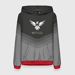 Толстовка-худи женская Wings Uniform, цвет: 3D-красный