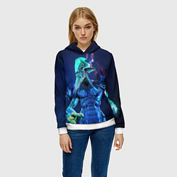 Толстовка-худи женская Leshrac, цвет: 3D-белый — фото 2