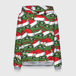 Женская толстовка Sad frog new year