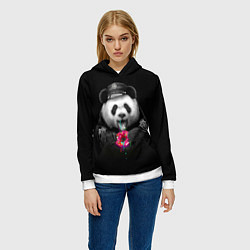 Толстовка-худи женская Donut Panda, цвет: 3D-белый — фото 2