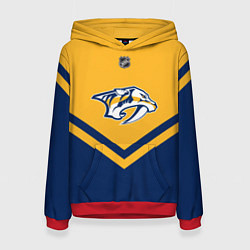 Толстовка-худи женская NHL: Nashville Predators, цвет: 3D-красный