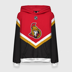 Толстовка-худи женская NHL: Ottawa Senators, цвет: 3D-белый