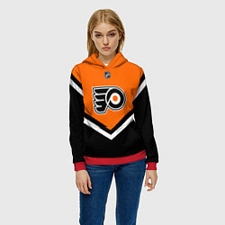 Толстовка-худи женская NHL: Philadelphia Flyers, цвет: 3D-красный — фото 2