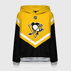 Толстовка-худи женская NHL: Pittsburgh Penguins, цвет: 3D-меланж